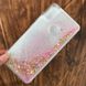 Чехол Glitter для Xiaomi Redmi Note 5 / Note 5 Pro Global Бампер Жидкий блеск звезды Розовый