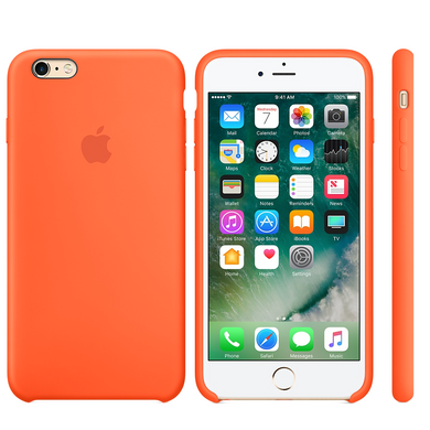 Чохол Silicone Сase для Iphone 6 / Iphone 6s бампер накладка Spicy Orange
