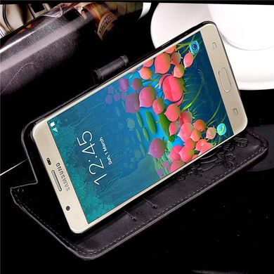Чехол Clover для Samsung Galaxy A5 2017 / A520 книжка с узором кожа PU черный
