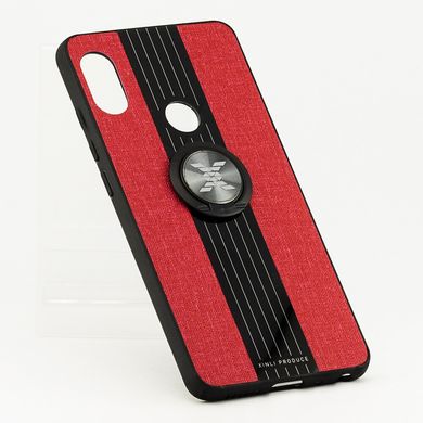 Чохол X-Line для Xiaomi Mi Max 3 бампер накладка з підставкою Red