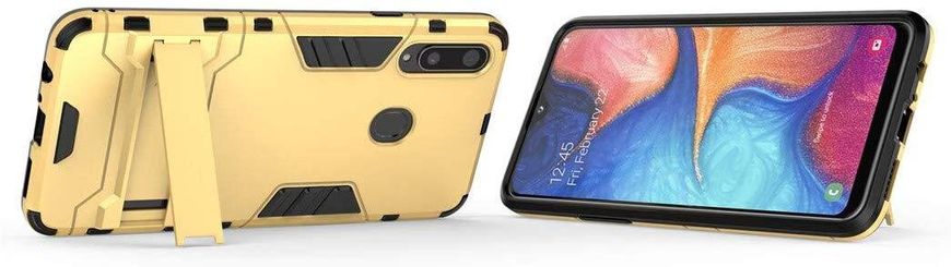 Чехол Iron для Samsung Galaxy A20s / A207F Бампер противоударный Gold