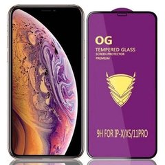 Защитное стекло OG 6D Full Glue для Iphone XS полноэкранное черное