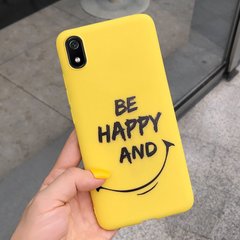 Чехол Style для Xiaomi Redmi 7A бампер силиконовый желтый Be Happy
