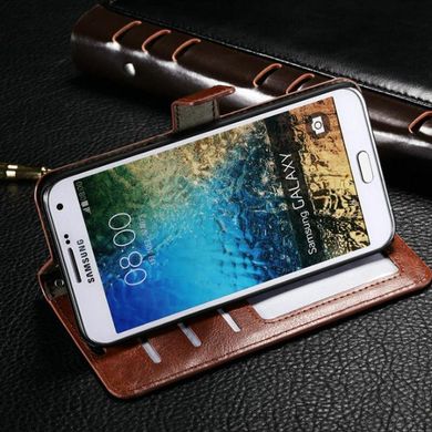 Чехол Idewei для Samsung J7 2015 / J700 книжка коричневый