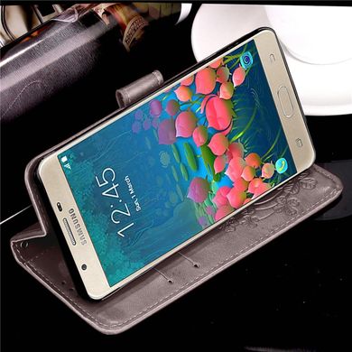 Чехол Clover для Samsung Galaxy A5 2017 / A520 книжка с узором кожа PU серый