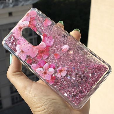 Чехол Glitter для Xiaomi Redmi Note 4x / Note 4 Global Бампер Жидкий блеск Sakura