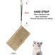 Чехол Embossed Cat and Dog для Iphone 7 / 8 книжка с узором кожа PU с визитницей золотистый