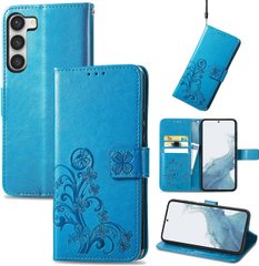 Чехол Clover для Samsung Galaxy A24 / A245 книжка кожа PU с визитницей голубой
