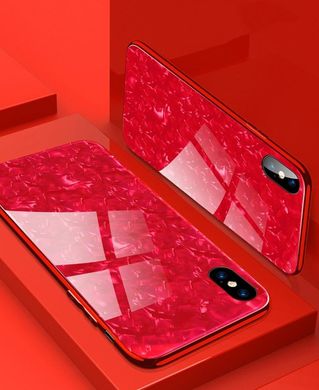 Чохол Marble для Iphone X бампер мармуровий оригінальний Red