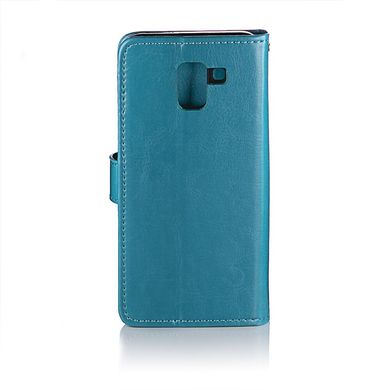 Чохол Idewei для Samsung Galaxy J6 2018 / J600F книжка шкіра PU блакитний