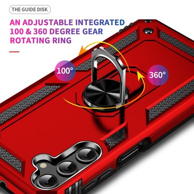 Чехол Shield для Samsung Galaxy A24 / A245 бампер противоударный с подставкой Red