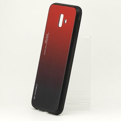 Чехол Gradient для Samsung J6 Plus / J610 бампер накладка Red-Black