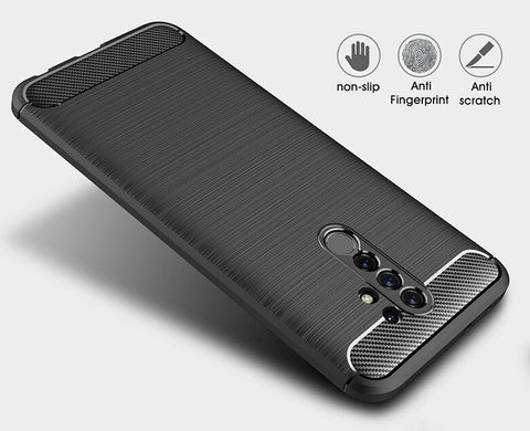 Чохол Carbon для Xiaomi Redmi 9 захисний бампер Black