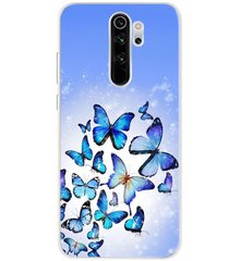 Чехол Print для Xiaomi Redmi Note 8 Pro силиконовый бампер Butterfly Blue