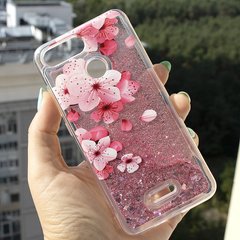 Чохол Glitter для Xiaomi Redmi 6 Бампер Рідкий блиск Sakura