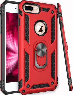 Чехол Shield для Iphone 7 Plus / 8 Plus бронированный Бампер с подставкой Red