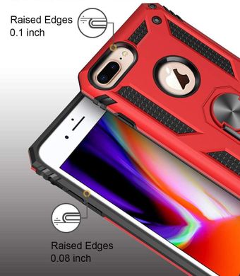 Чехол Shield для Iphone 7 Plus / 8 Plus бронированный Бампер с подставкой Red