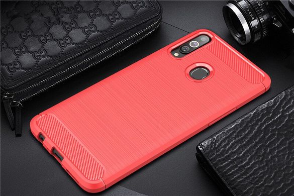 Чехол Carbon для Samsung Galaxy A20s / A207F бампер оригинальный Red
