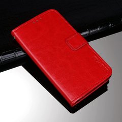 Чехол Idewei для Xiaomi Redmi 12 книжка кожа PU с визитницей красный