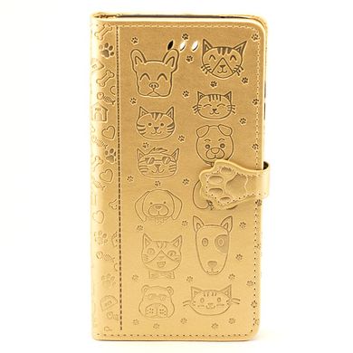 Чохол Cat and Dog для Samsung Galaxy S20 Ultra книжка шкіра PU золотий