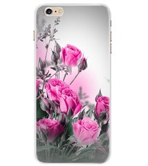 Чехол Print для Iphone 6 / 6s бампер силиконовый с рисунком Roses pink