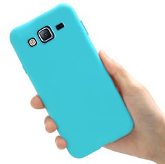 Чехол Style для Samsung J7 2015 / J700 Бампер силиконовый голубой