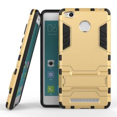 Чехол Iron для Xiaomi Redmi 3S / Redmi 3 Pro бронированный бампер Броня Gold