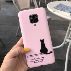 Чехол Style для Xiaomi Redmi Note 9 Pro силиконовый бампер Розовый Cat