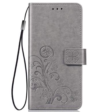 Чехол Clover для Xiaomi Redmi Note 8 Pro книжка кожа PU серый