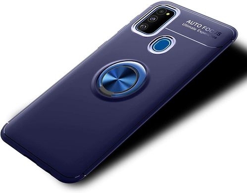 Чехол TPU Ring для Samsung Galaxy M30s / M307F бампер накладка с подставкой Blue