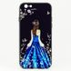 Чехол Glass-case для Iphone SE 2020 бампер накладка Blue Dress