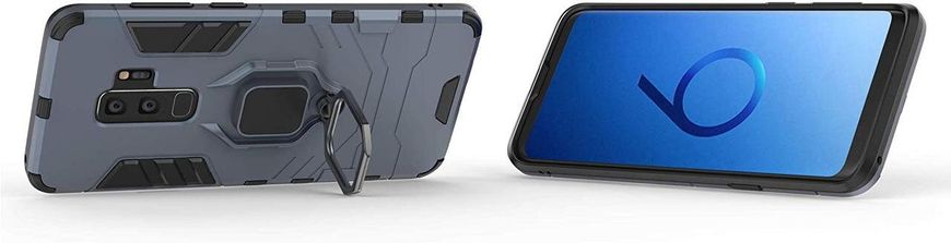 Чехол Iron Ring для Samsung Galaxy S9 / G960 бронированный бампер Броня Dark-Blue