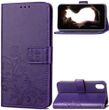 Чехол Clover для Iphone X книжка с узором кожа PU фиолетовый