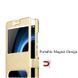 Чехол Window для Huawei P8 Lite 2017 / P9 Lite 2017 Книжка с окошком Gold