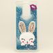 Чохол Glitter для Xiaomi Redmi 8 бампер рідкий блиск Заєць Синій