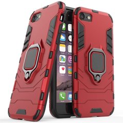 Чехол Iron Ring для Iphone SE 2020 бронированный Бампер с подставкой Red