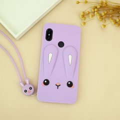 Чохол Funny-Bunny 3D для Xiaomi Redmi Note 5 Global / Note 5 Pro бампер гумовий Бузковий