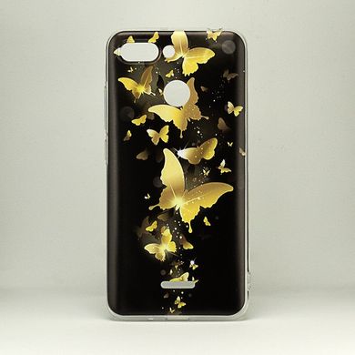 Чехол Print для Xiaomi Redmi 6 силиконовый бампер butterflies gold