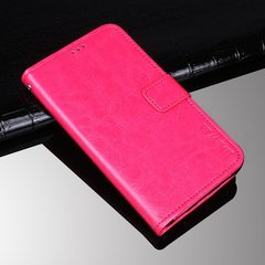 Чохол Idewei для Xiaomi Redmi Note 8 Pro книжка шкіра PU малиновий