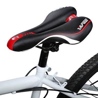 Велосипедное седло YAFEE YF-1034-3 сиденье для велосипеда 280x160 Black-Red