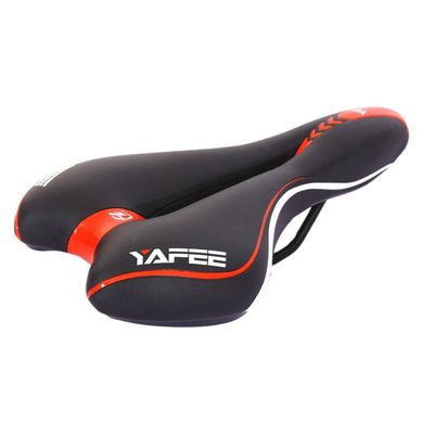 Велосипедне сідло YAFEE YF-1034-3 сидіння для велосипеда 280x160 Black-Red