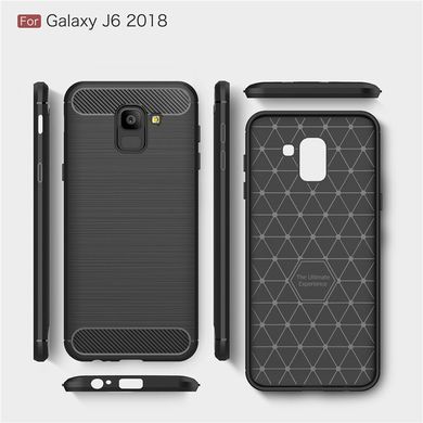 Чохол Carbon для Samsung J6 2018 бампер Black