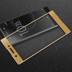 Защитное стекло AVG для Sony Xperia XA1 Plus / G3412 / G3416 / G3421 / G3423 полноэкранное золотое