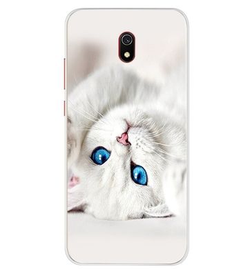 Чехол Print для Xiaomi Redmi 8A силиконовый бампер Cat white
