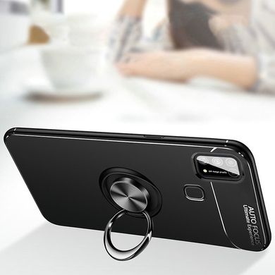 Чохол TPU Ring для Samsung Galaxy M31 / M315 бампер з кільцем протиударний Black