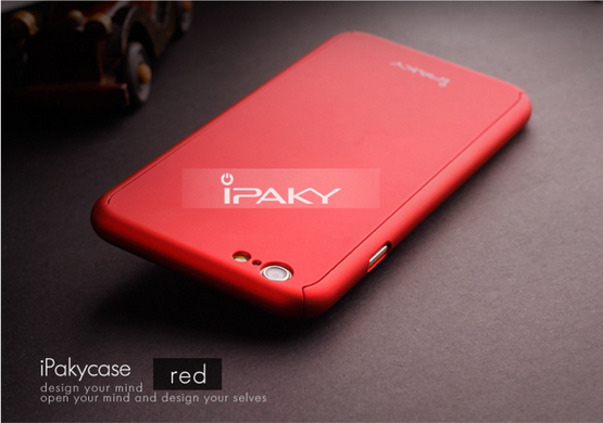 Чехол Ipaky для Iphone 6 / 6s бампер + стекло 100% оригинальный red 360