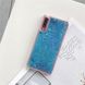 Чехол Glitter для Samsung Galaxy A30S / A307 бампер Жидкий блеск Синий