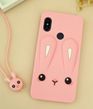 Чехол Funny-Bunny 3D для Xiaomi Mi A2 Lite / Redmi 6 Pro бампер резиновый Розовый